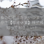 米国株の取引は年末いつまでできますか？【年末休業】株式投資で知っておきたい！